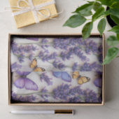 Elegantes Schmetterlingdesign und Lavenderdesign Seidenpapier (Geschenk)