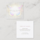 elegantes Schmetterlinglogo Quadratische Visitenkarte (Vorne/Hinten)