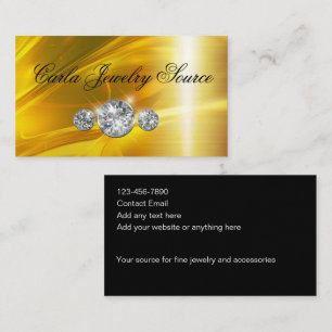 Elegantes Schmuck- und Modeaccessoire-Thema Visitenkarte