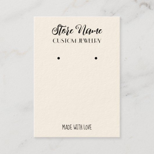 Elegantes Schmuckeiserendisplay Visitenkarte (Vorderseite)