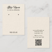 Elegantes Schmuckeiserendisplay Visitenkarte (Vorne/Hinten)