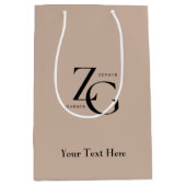 Elegantes Schmuckgeschäft für kundenspezifische Lo Mittlere Geschenktüte (Vorderseite)