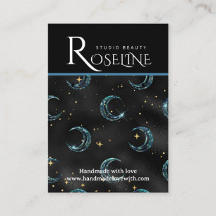 Elegantes Schmuckstück aus Schwarz und Gold Visitenkarte