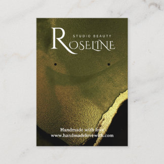 Elegantes Schmuckstück in Schwarz und Gold Visitenkarte