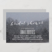 Elegantes Schneeerlebnis Winter Bridal Dusche Einl Einladung (Vorne/Hinten)