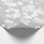 Elegantes Schneeflocke-Muster Geschenkpapier (Ecke)
