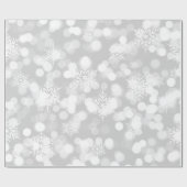 Elegantes Schneeflocke-Muster Geschenkpapier (Flach)