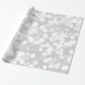 Elegantes Schneeflocke-Muster Geschenkpapier (Ungerollt)