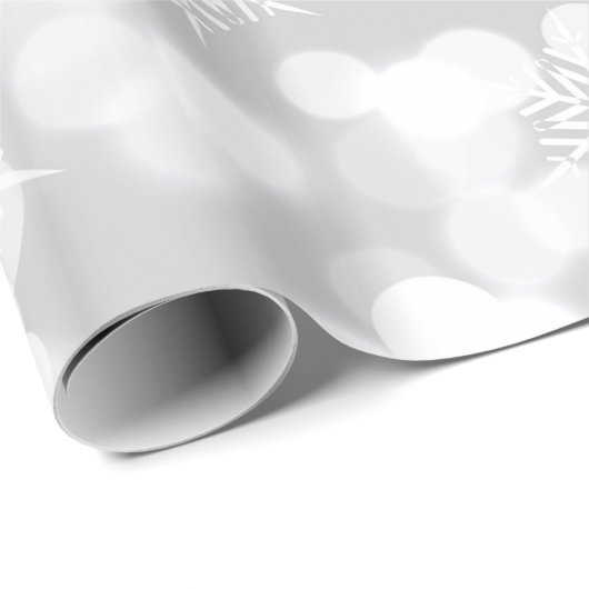 Elegantes Schneeflocke-Muster Geschenkpapier (Rolleneckpunkt)