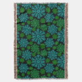 Elegantes Schneeflocken Wintermuster Decke (Vorderseite Vertikal)