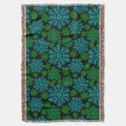 Elegantes Schneeflocken Wintermuster Decke (Vorderseite Vertikal)