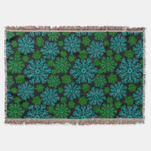 Elegantes Schneeflocken Wintermuster Decke (Vorderseite)