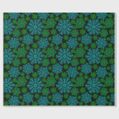 Elegantes Schneeflocken Wintermuster Geschenkpapier (Flach)