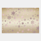 Elegantes Schneeflockenmuster der Weihnachtszeit-R Geschenkpapier Set (Vorderseite 3)