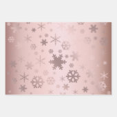 Elegantes Schneeflockenmuster der Weihnachtszeit-R Geschenkpapier Set (Vorderseite)