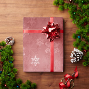 Elegantes Schneeflockenmuster Geschenkpapier