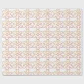 Elegantes Schneeflockenmuster Geschenkpapier (Flach)