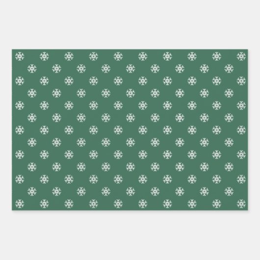 Elegantes Schneeflockenpapier-Blatt-Set Geschenkpapier Set (Vorderseite 2)