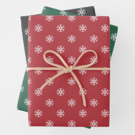 Elegantes Schneeflockenpapier-Blatt-Set Geschenkpapier Set