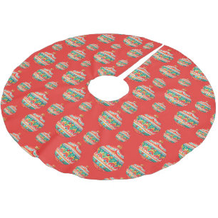 Elegantes Schneewittchen Weihnachtsgeschmack Polyester Weihnachtsbaumdecke