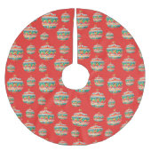 Elegantes Schneewittchen Weihnachtsgeschmack Polyester Weihnachtsbaumdecke (Vorderseite)