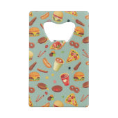 Elegantes Schnellimbiss-Muster Geldbeutel Flaschenöffner (Rückseite)