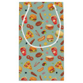 Elegantes Schnellimbiss-Muster Kleine Geschenktüte (Rückseite)