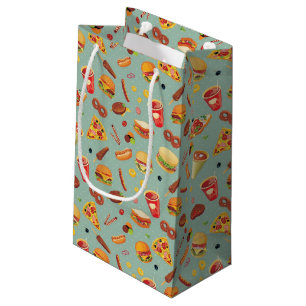 Elegantes Schnellimbiss-Muster Kleine Geschenktüte