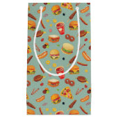 Elegantes Schnellimbiss-Muster Kleine Geschenktüte (Vorderseite)