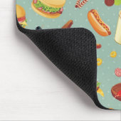 Elegantes Schnellimbiss-Muster Mousepad (Ecke)
