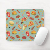 Elegantes Schnellimbiss-Muster Mousepad (Mit Mouse)