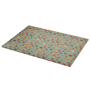 Elegantes Schnellimbiss-Muster Schneidebrett