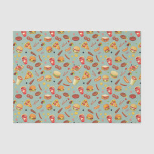 Elegantes Schnellimbiss-Muster Seidenpapier
