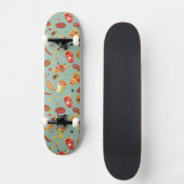 Elegantes Schnellimbiss-Muster Skateboard (Vorderseite)