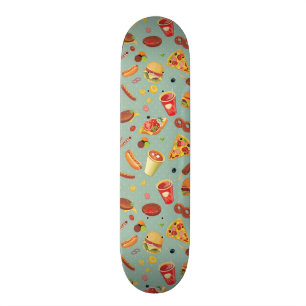 Elegantes Schnellimbiss-Muster Skateboard