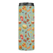 Elegantes Schnellimbiss-Muster Thermosbecher (Rückseite)