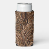 Elegantes Schnittholz Selters Dosenkühler (Seltzer Vorderseite)