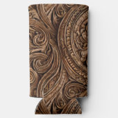 Elegantes Schnittholz Selters Dosenkühler (Rückseite)