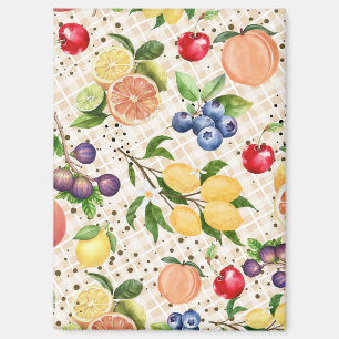 Elegantes, schönes botanisches Muster beige Magnet