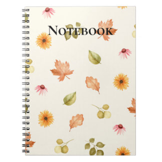 Elegantes Schönes Florales Notizbuch Notizblock