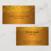 Elegantes schönes Goldfunkelnde Visitenkarte (Vorne/Hinten)