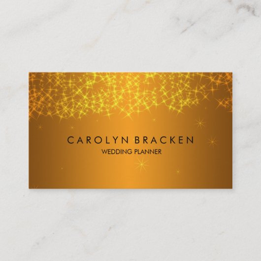Elegantes schönes Goldfunkelnde Visitenkarte (Vorderseite)