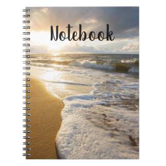 Elegantes Schönes Meer Strand Notizbuch Notizblock