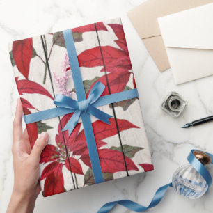 Elegantes schönes Weihnachtsblumenmuster Geschenkpapier