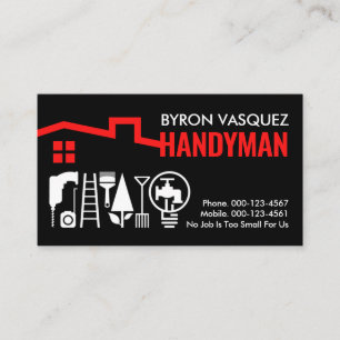 Elegantes schräges Dach Handyman-Reparatur Visitenkarte