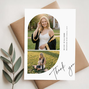 Elegantes Schrift Grad Arch Foto Collage Abschluss Dankeskarte