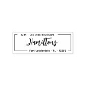 Elegantes Schrift-Haus-Einweihungs-Rücksendeadress Permastempel (Design)