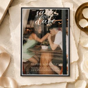 Elegantes Schrift-Overlay-Foto Save The Date
