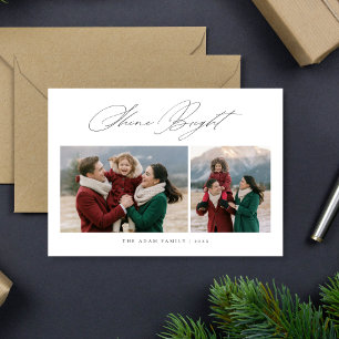 Elegantes Schrift-Scheinen-leuchtend Weihnachten 2