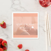 Elegantes Schrift schwebendes Herz Foto Serviette (Beispiel)
